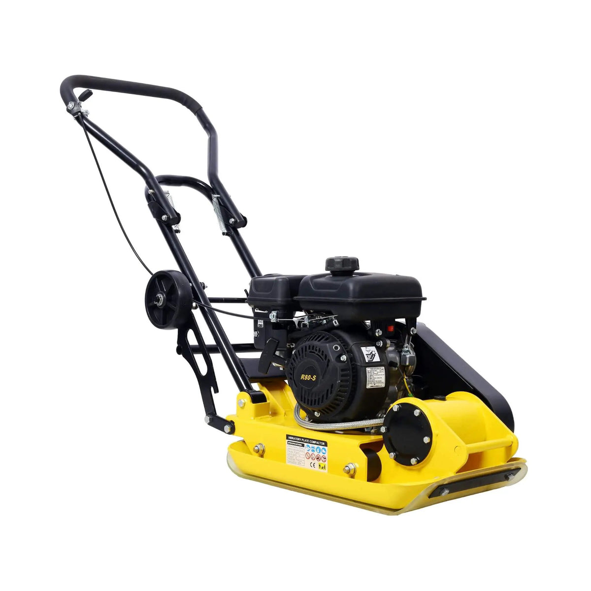 Gas-Powered Plate Compactor | 2.5HP 79CC Engine | 8200N Centrifugal Force | Manual Recoil Start