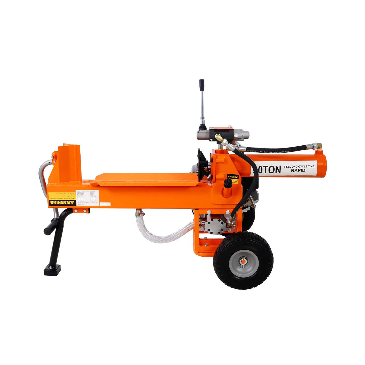 Portable Log Splitter | 20-Ton Force | 7HP Engine | Auto-Return Hydraulic Ram