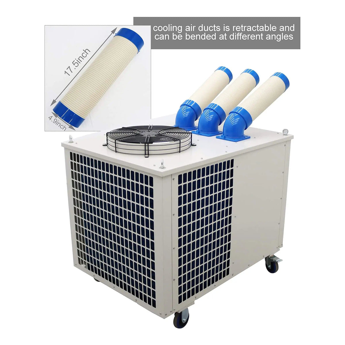 Heavy-Duty 220V Portable 29K BTU Outdoor Industrial Spot Cooler Air Conditioner | 220 Volt | Stainless Steel | Outdoor Living