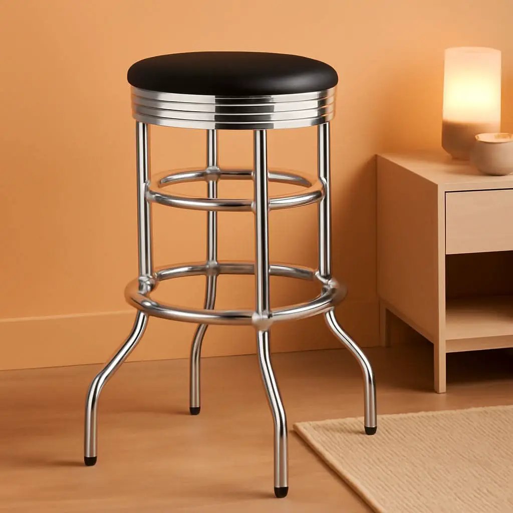 Heavy Duty 30 Inch Backless Swivel Bar Stool Chrome Finish from PriceLows™