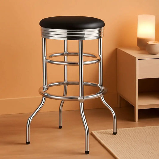 Heavy Duty 30 Inch Backless Swivel Bar Stool Chrome Finish from PriceLows™