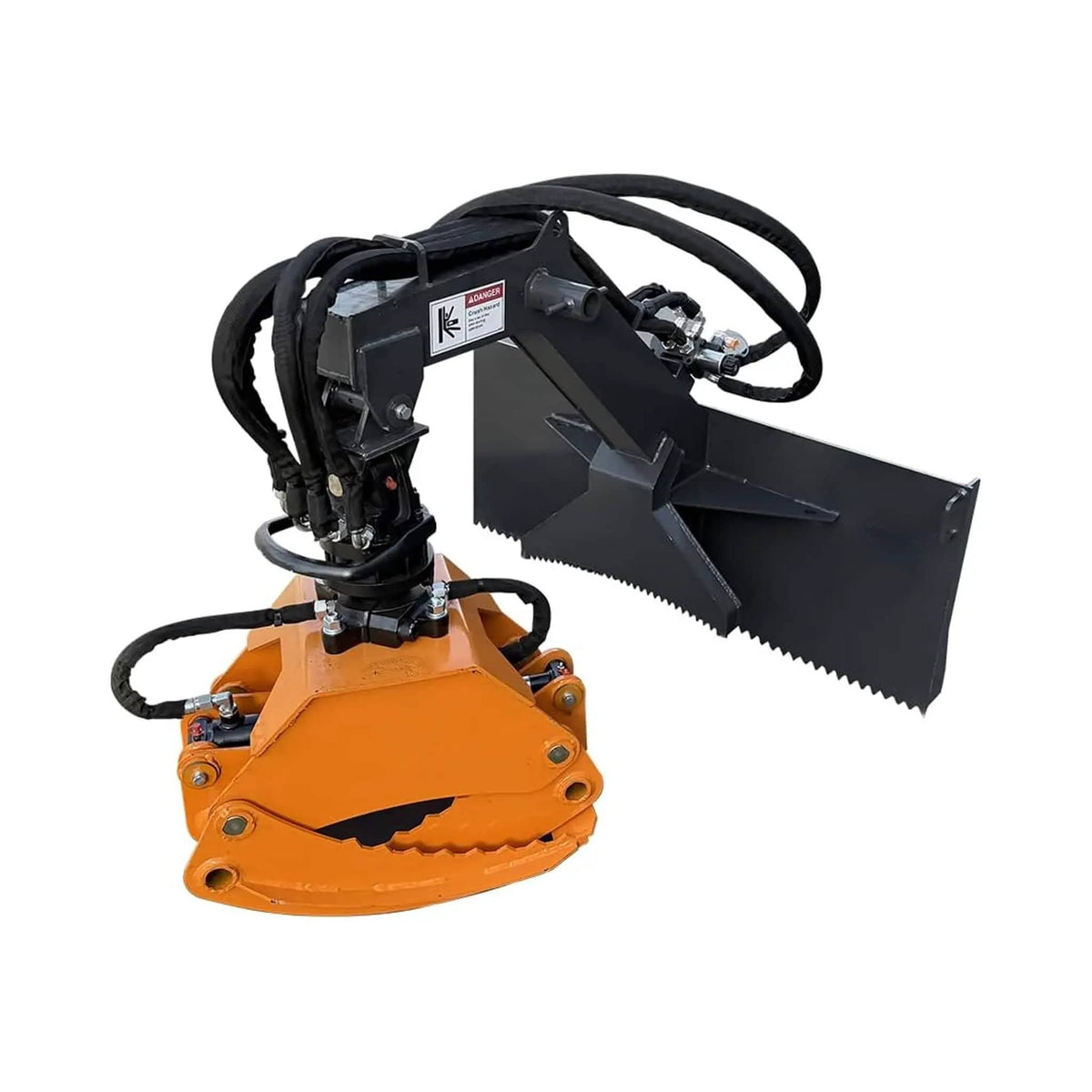 Heavy-Duty 360-Degree Rotating Log Grapple Skid Steer Attachment | Steel | Home Use | Home
