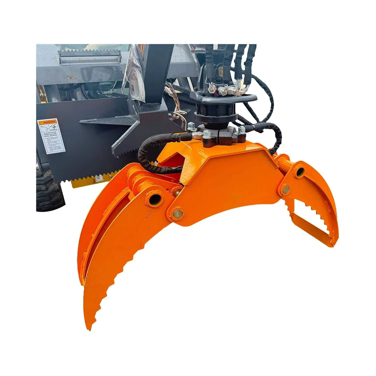 Heavy-Duty 360-Degree Rotating Log Grapple Skid Steer Attachment | Steel | Home Use | Home