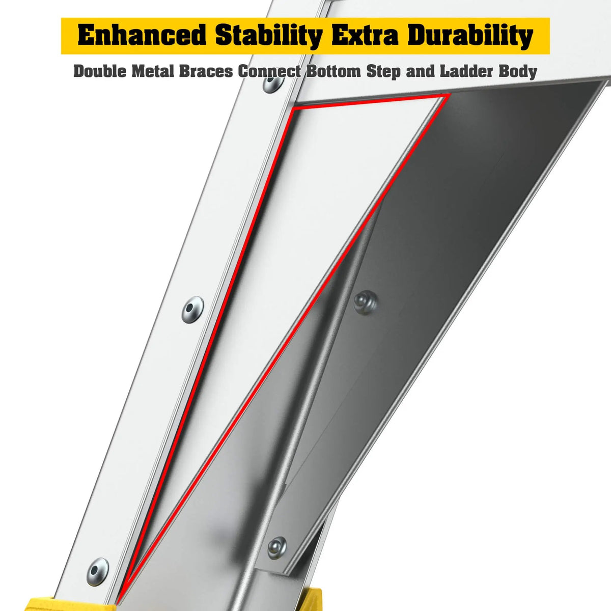 Rolling Platform Ladder | Heavy-Duty Aluminum | 375 Lb Capacity | 20x24 Inch Platform