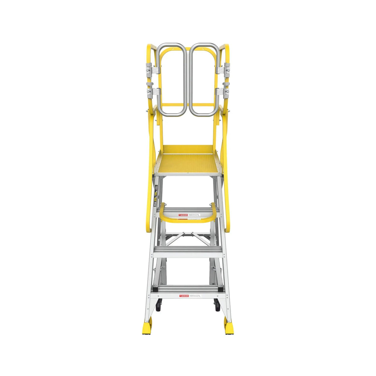 Rolling Platform Ladder | Heavy-Duty Aluminum | 375 Lb Capacity | 20x24 Inch Platform