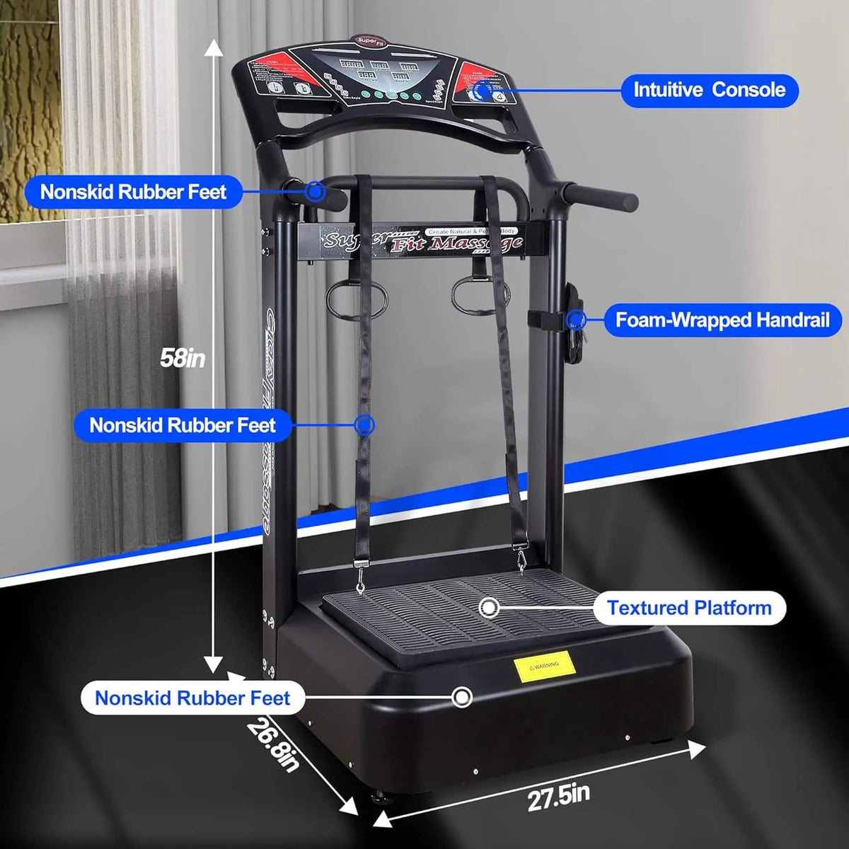 Heavy-Duty 400LBS Whole Body Vibration Plate Workout Machine | 400 lb | Vibration Exercise Machine | Home