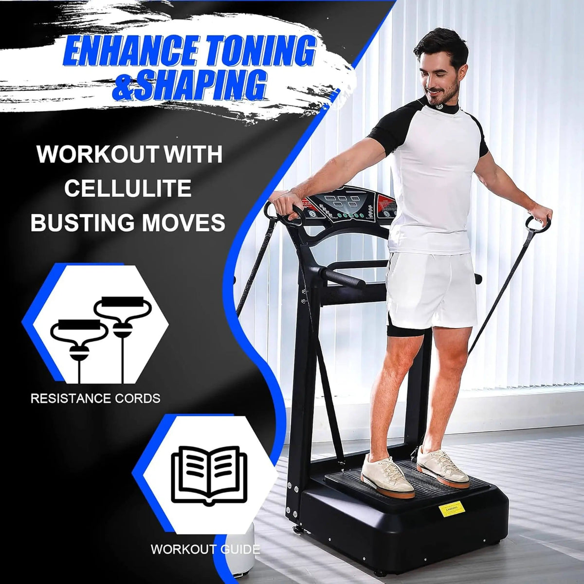 Heavy-Duty 400LBS Whole Body Vibration Plate Workout Machine | 400 lb | Vibration Exercise Machine | Home