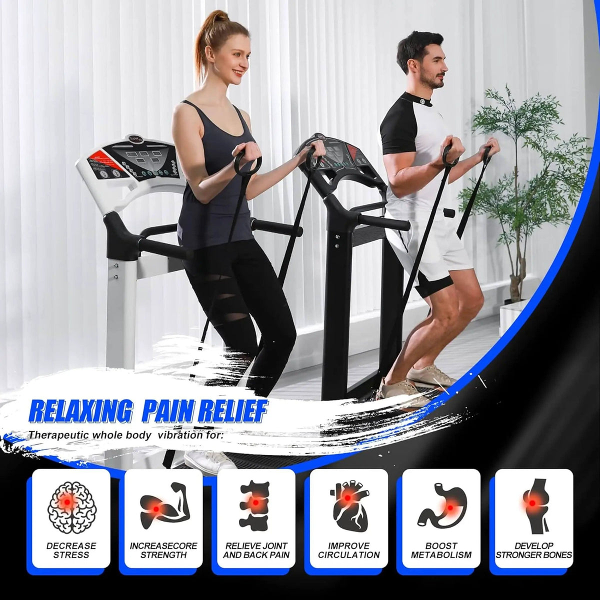 Heavy-Duty 400LBS Whole Body Vibration Plate Workout Machine | 400 lb | Vibration Exercise Machine | Home