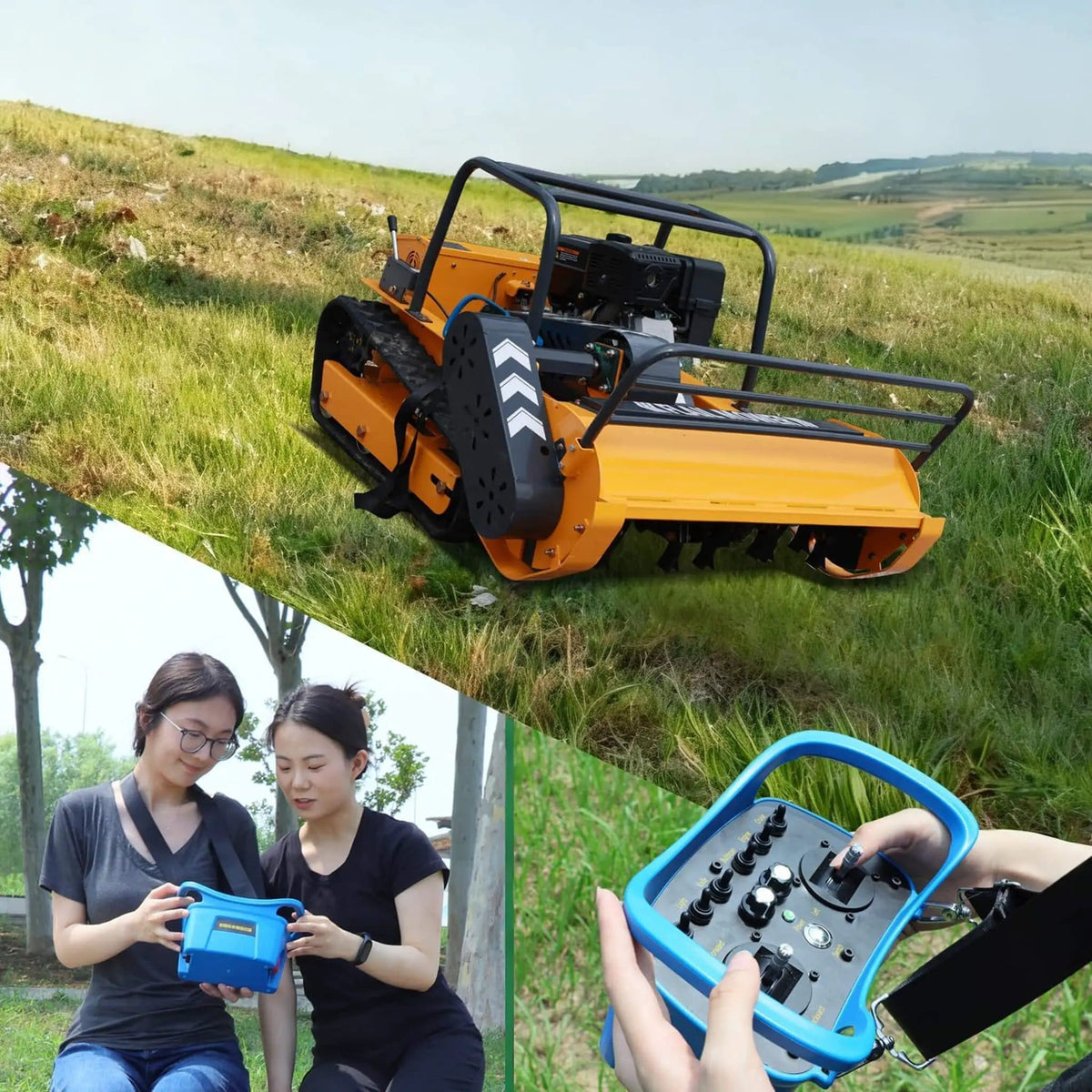 Heavy-Duty 459CC Commercial Remote-Controlled Hybrid Mower | Robotic Mower | Home Use | Home