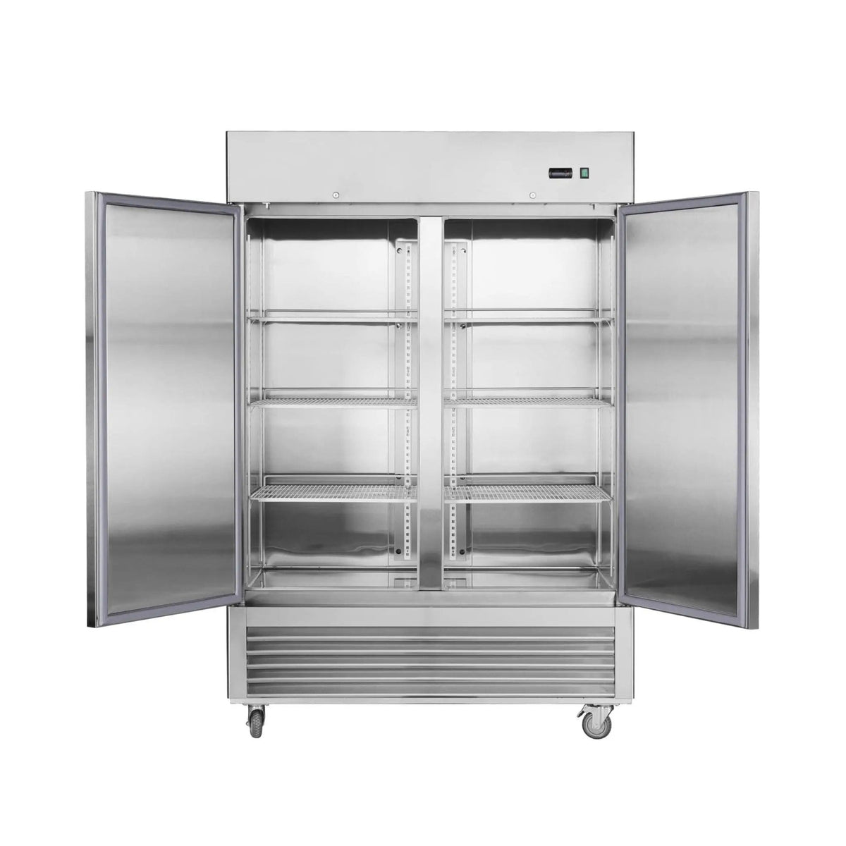 Heavy-Duty 54-Inch Stainless Steel 2-Door Reach-In Upright Commercial Freezer | 54 Inch | 2-Door | Refrigerator