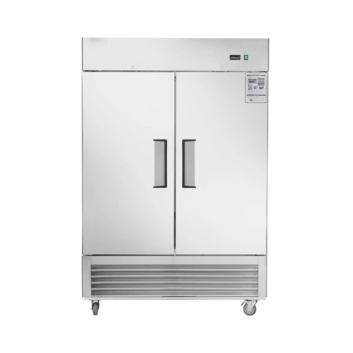 Heavy-Duty 54-Inch Stainless Steel 2-Door Reach-In Upright Commercial Freezer | 54 Inch | 2-Door | Refrigerator