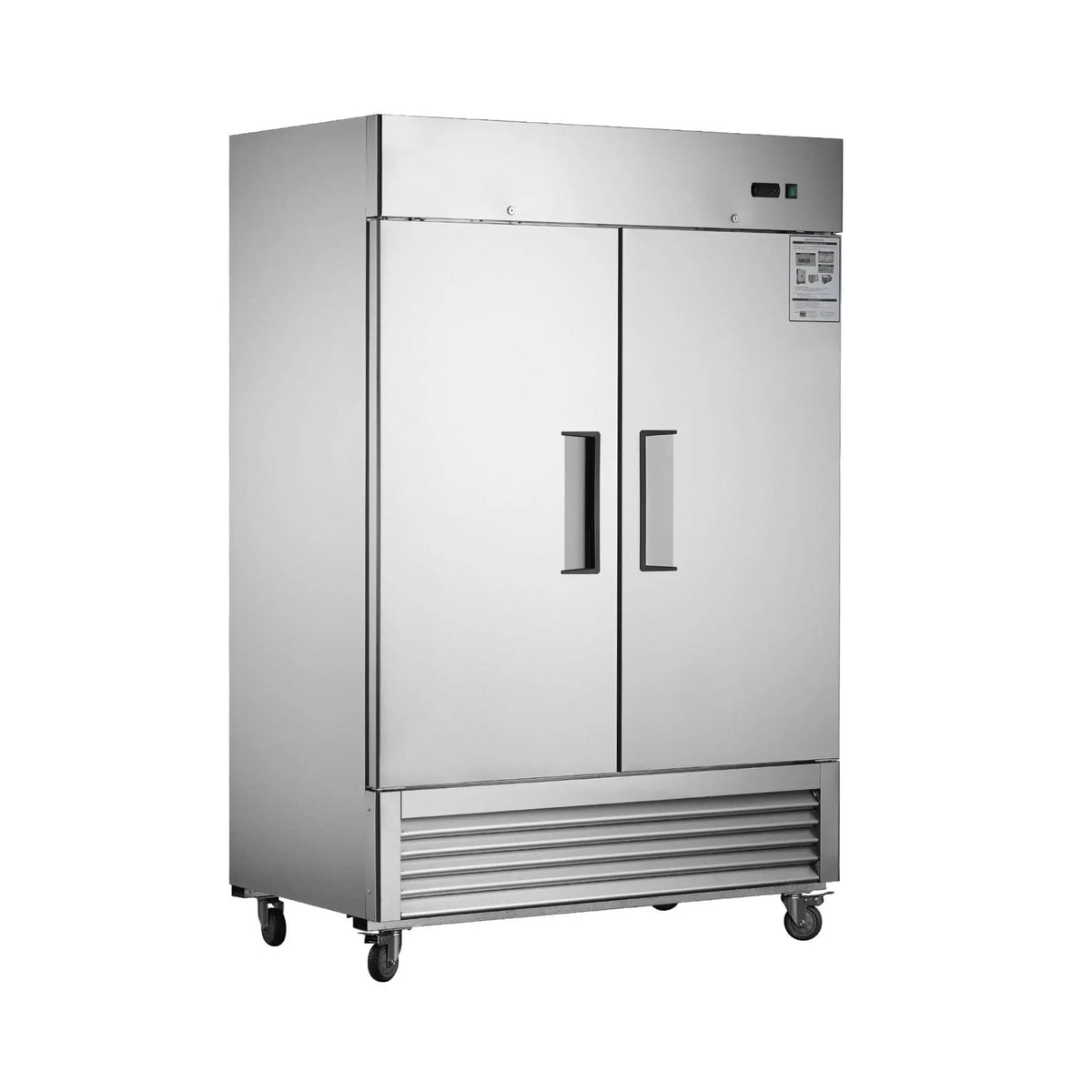 Heavy-Duty 54-Inch Stainless Steel 2-Door Reach-In Upright Commercial Freezer | 54 Inch | 2-Door | Refrigerator
