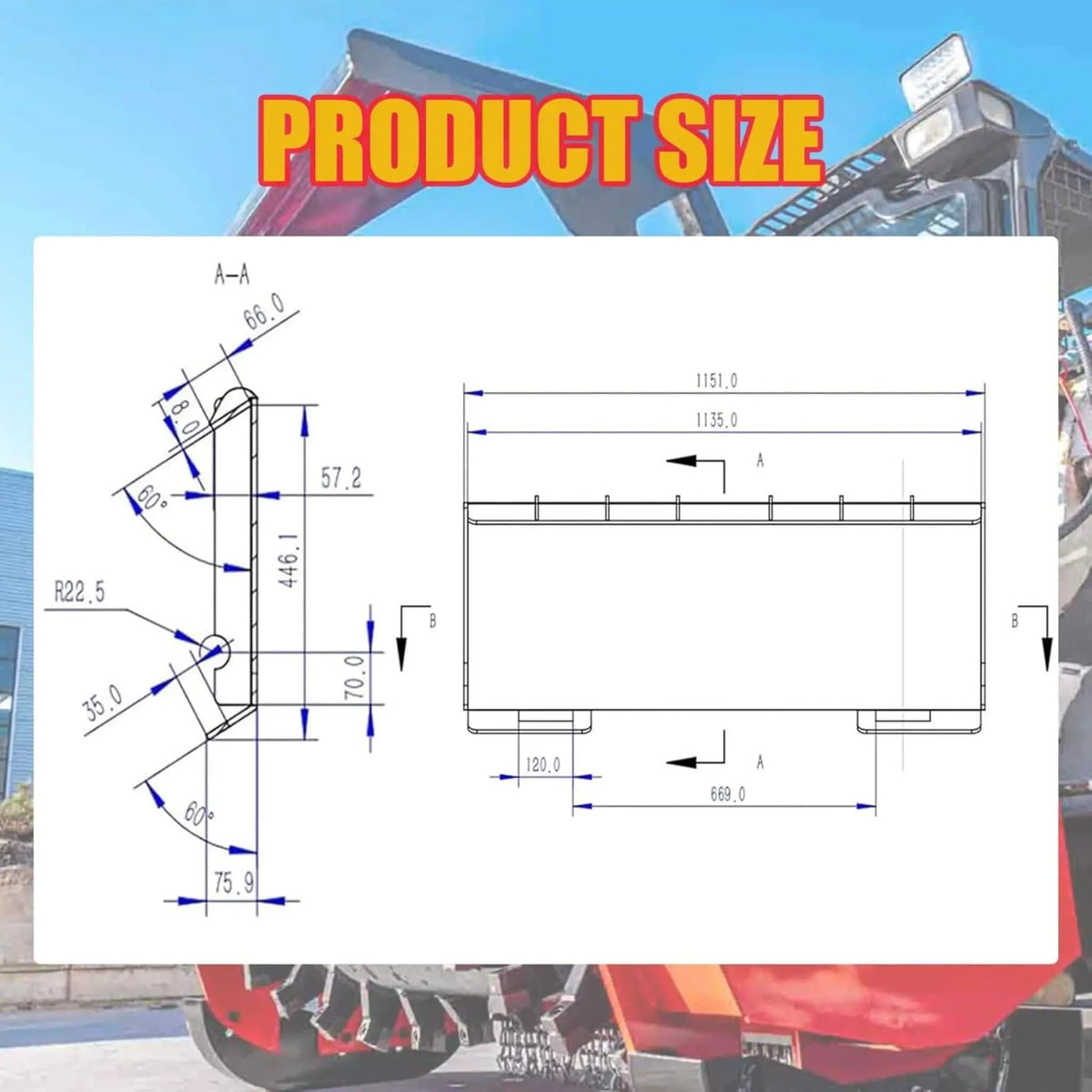 Heavy-Duty 60-Inch Topsoil Screening Skid Steer Bucket Attachment | 60 Inch | Skid Steer Attachment | Home