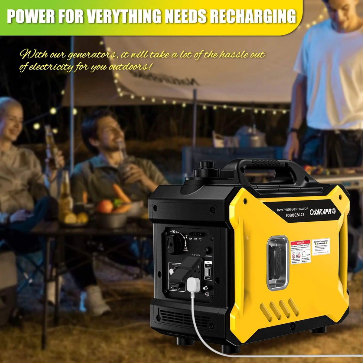 Heavy-Duty 79CC Ultra Quiet 2000W Portable Inverter Gas Generator | 2000 Watt | Inverter Generator | Home