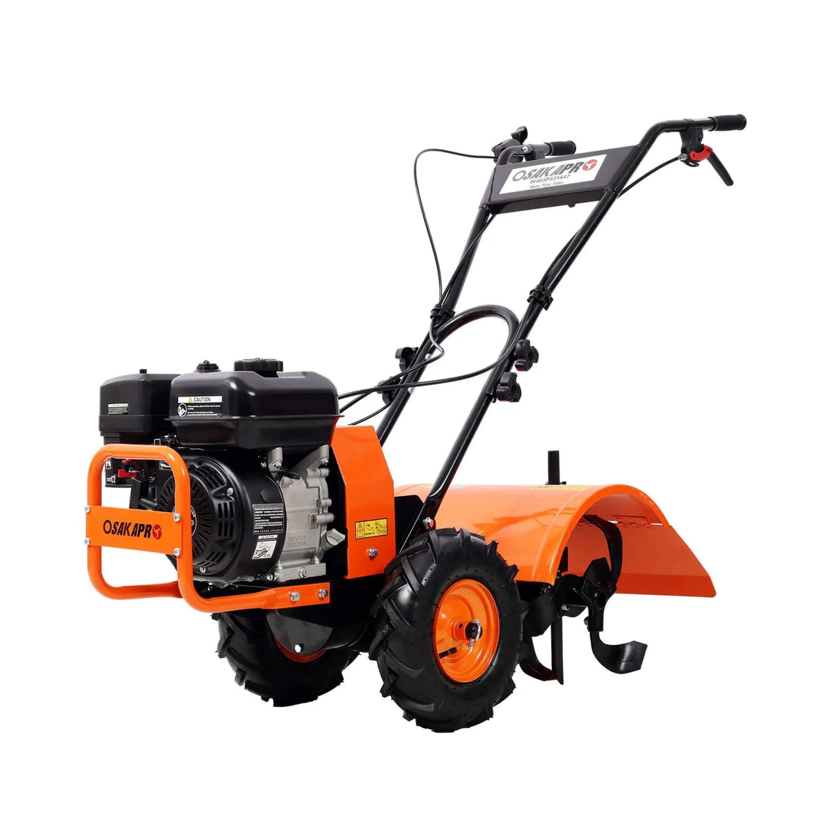 Rear Tine Power Tiller | 7HP 212CC Gas Engine | 20 Inch Tilling Width | 13 Inch Agricultural Tires