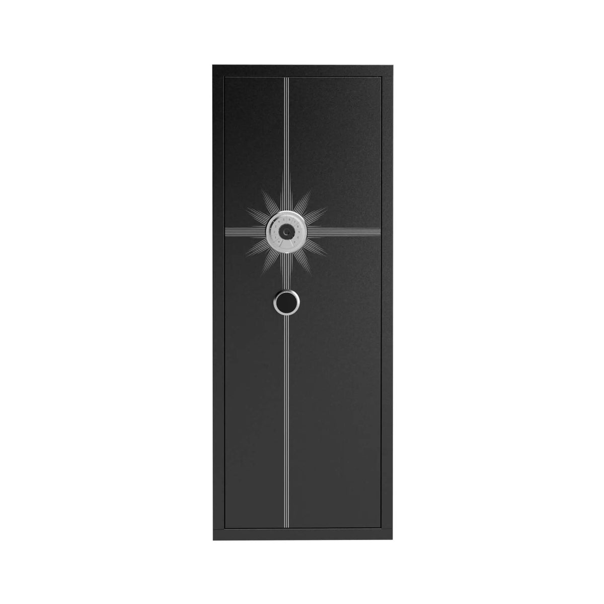 8-Gun Fingerprint Lock Safe | Heavy-Duty 13-Gauge Steel | Keypad And Alarm | Rifle And Pistol Storage