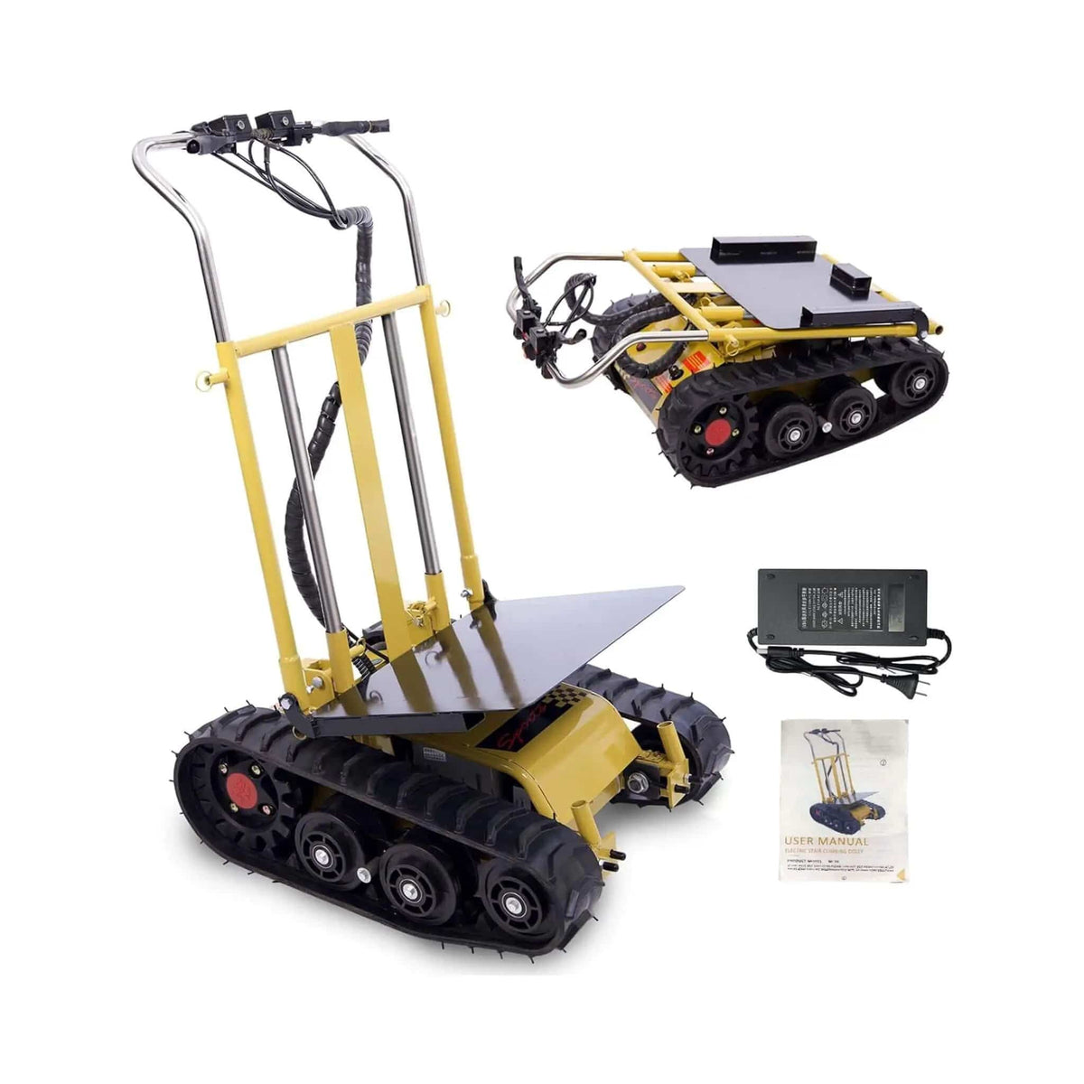 Heavy-Duty 880 LBS Foldable Electric Stair Climbing Dolly Hand Trucks | 880 lb | Electric Hand Truck | Home