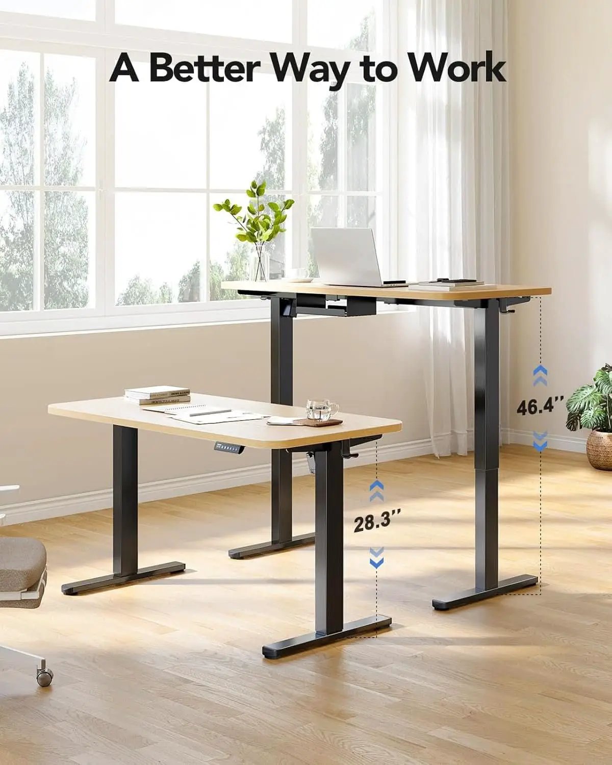 Heavy-Duty Adjustable Standing Desk Frame for Home Office from PriceLows™