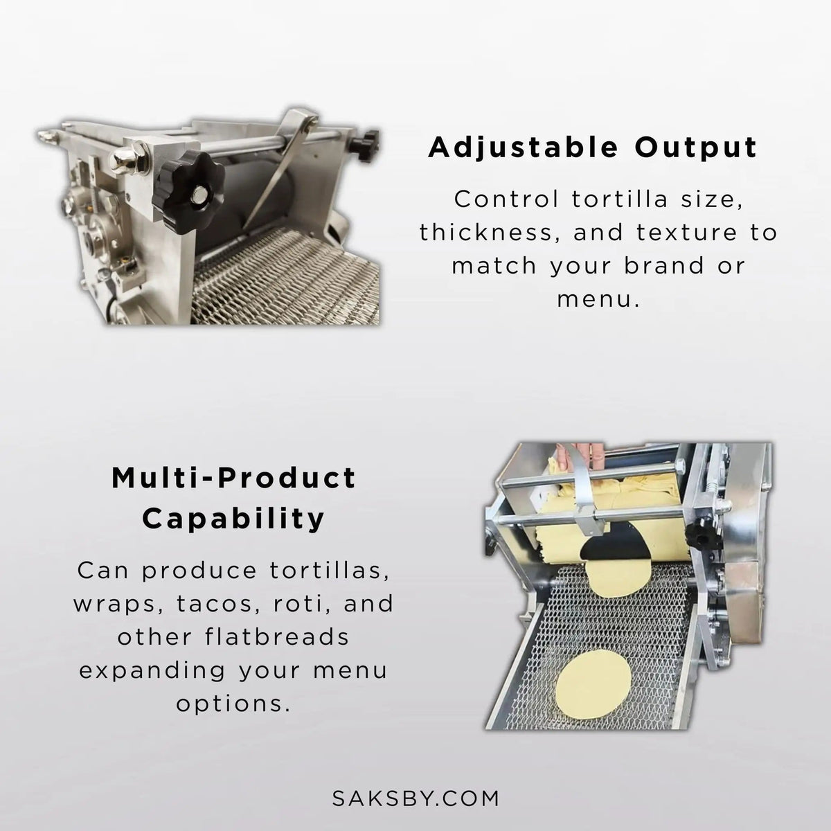 Heavy-Duty Commercial Automatic Corn Tortilla Making Machine | Stainless Steel | Quesadilla & Tortilla Maker | Home
