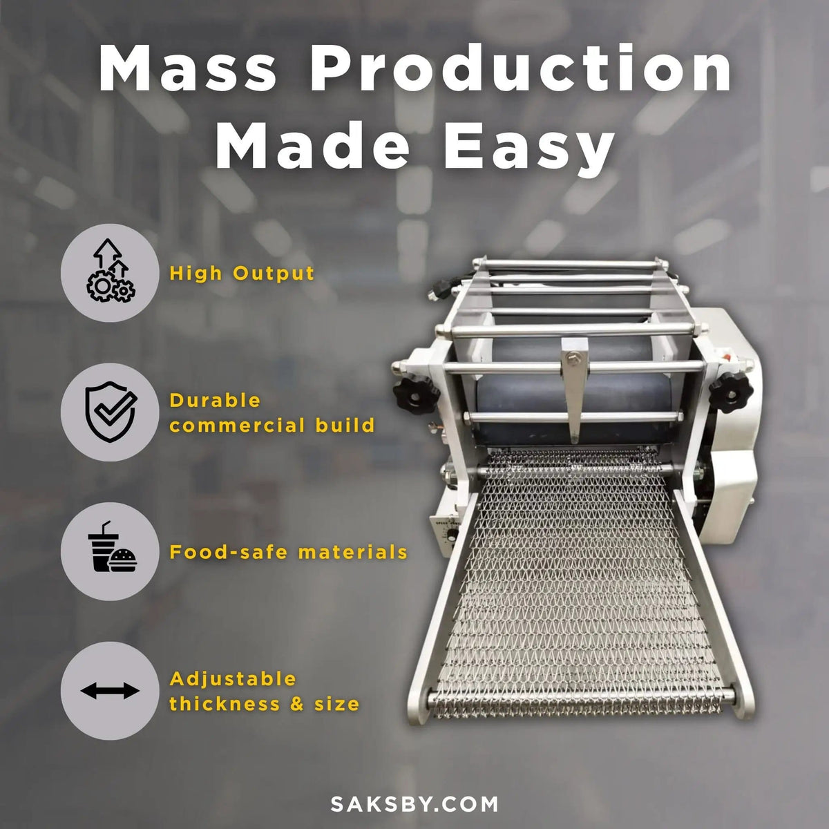Heavy-Duty Commercial Automatic Corn Tortilla Making Machine | Stainless Steel | Quesadilla & Tortilla Maker | Home