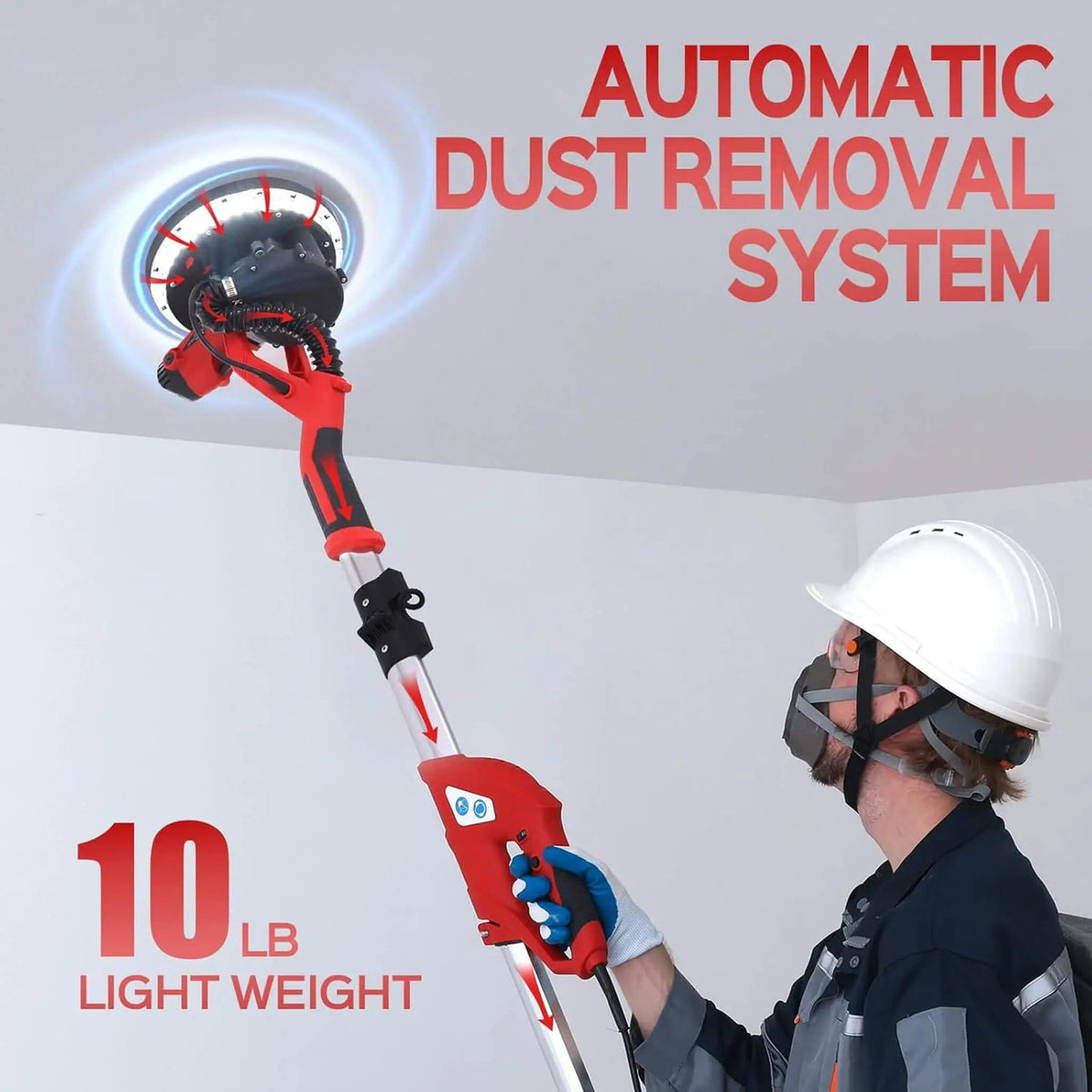 Heavy-Duty Drywall Ceiling Pole Sander Vacuum Tool | Drywall Sander | Home Use | Home