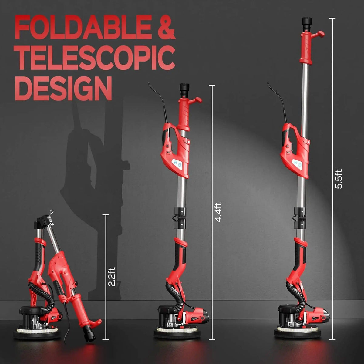 Heavy-Duty Drywall Ceiling Pole Sander Vacuum Tool | Drywall Sander | Home Use | Home