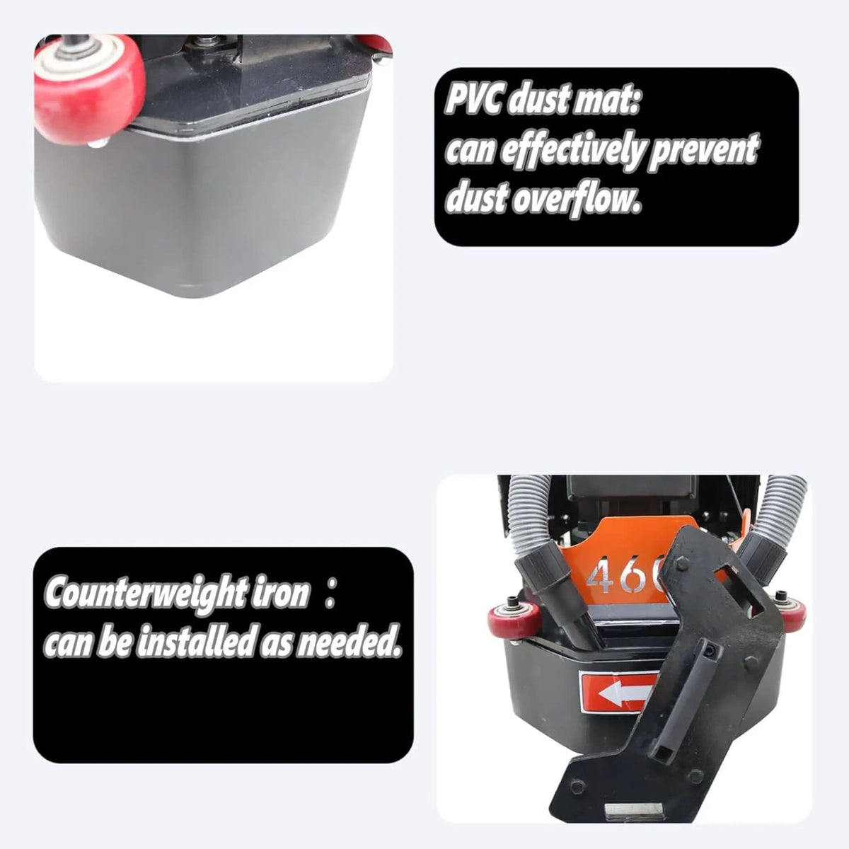 Heavy-Duty Electric Hand-Push Concrete Floor Grinder Polisher | 220 Volt | Concrete | Floor Buffer & Part