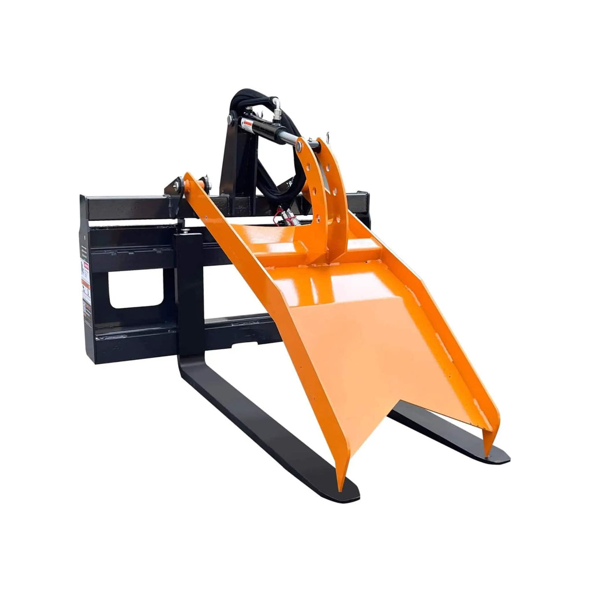 Heavy-Duty Fork Grapple Skid Steer Attachment With Universal Quick Attach | Steel | Home Use | Home
