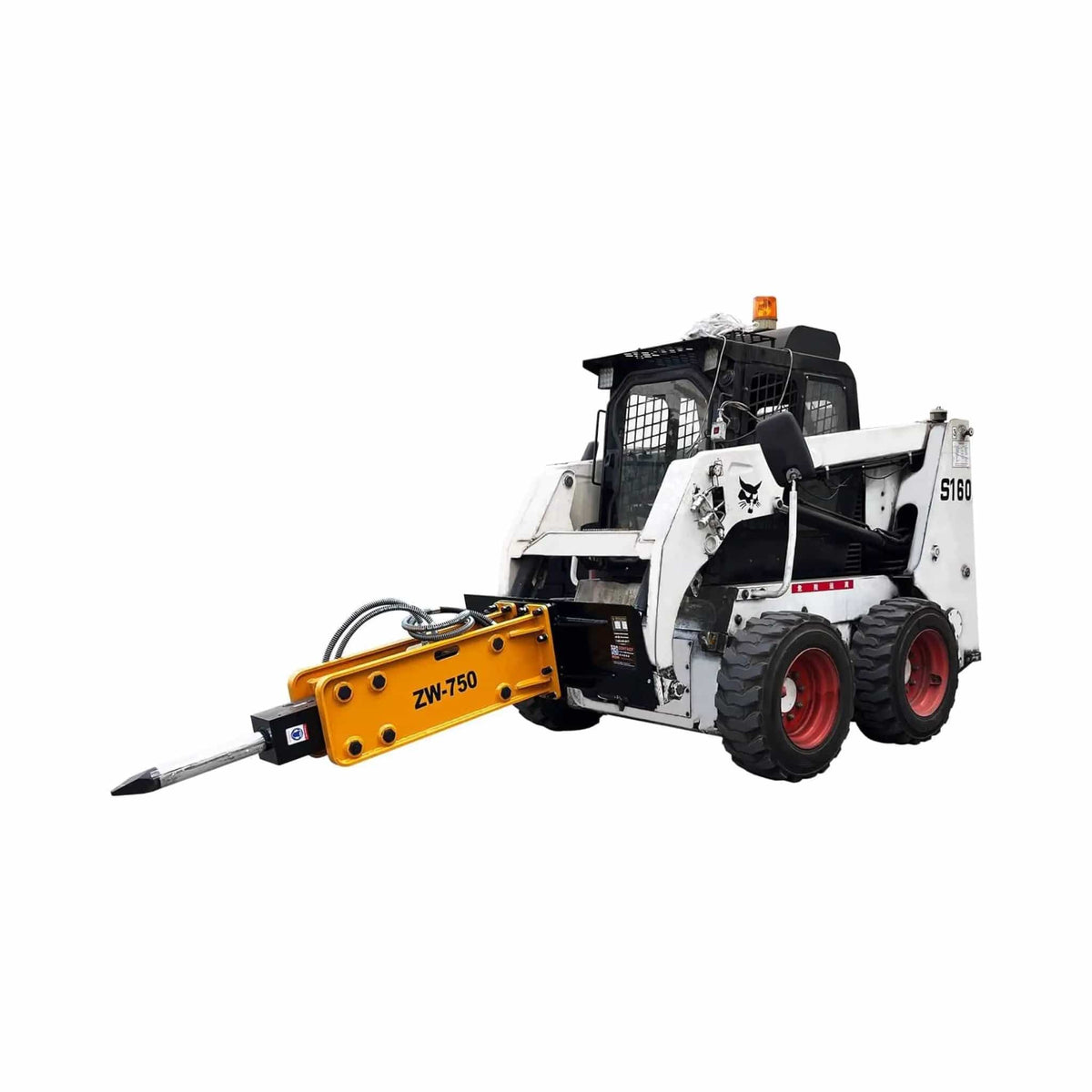 Heavy-Duty Hydraulic Hammer Skid Steer Attachment | Concrete | Home Use | Home