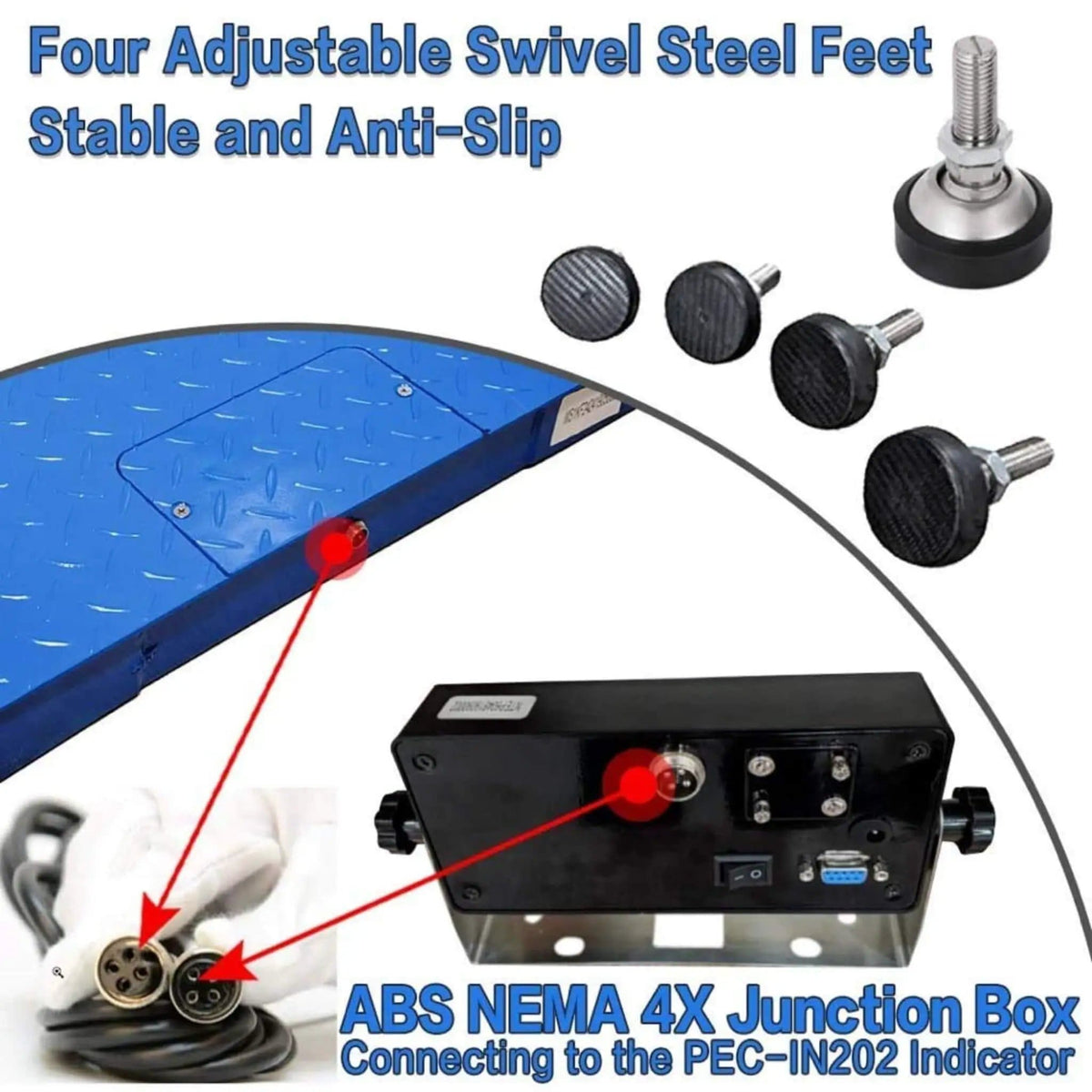 Heavy-Duty Industrial Digital Floor Scale With NETP Indicator | Home Use | Everyday Use | Home