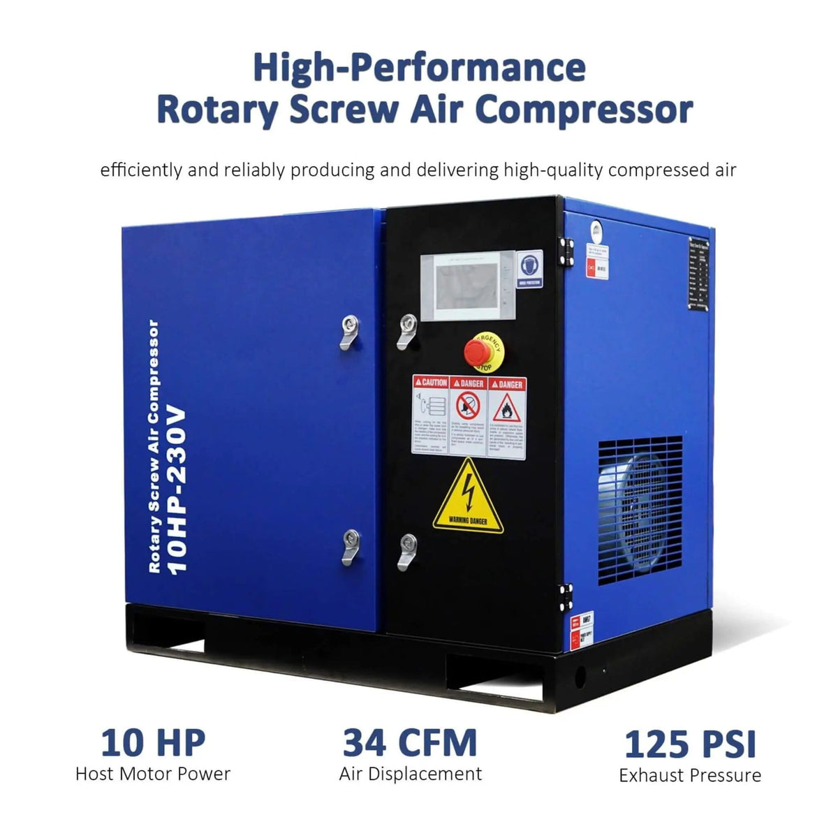 Heavy-Duty Industrial Rotary Screw Air Compressor | 460 Volt | Home Use | Home