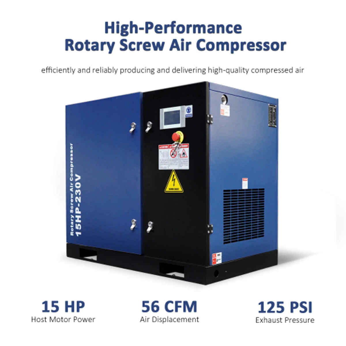 Heavy-Duty Industrial Rotary Screw Air Compressor | 460 Volt | Home Use | Home