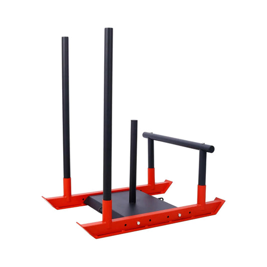 Weight Training Sled | Heavy-Duty Iron | Removable Push Poles | 1 And 2 Inch Plate Holder