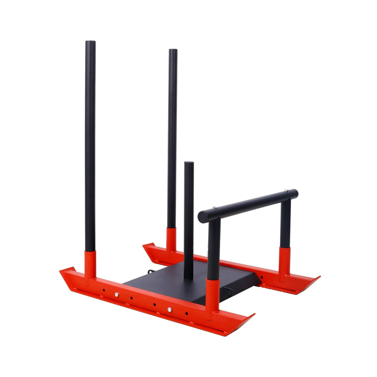 Weight Training Sled | Heavy-Duty Iron | Removable Push Poles | 1 And 2 Inch Plate Holder