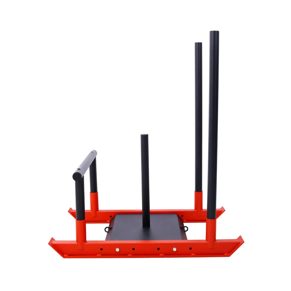 Weight Training Sled | Heavy-Duty Iron | Removable Push Poles | 1 And 2 Inch Plate Holder
