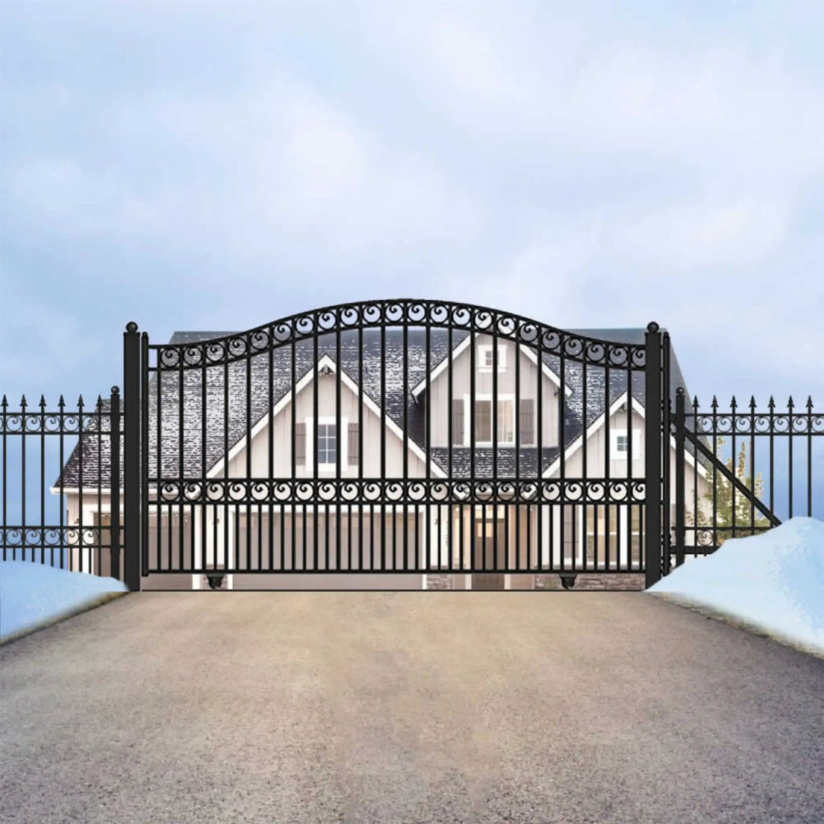 Heavy-Duty Paris-Style Premium Steel Sliding Driveway Gate | Steel | Home Use | Home