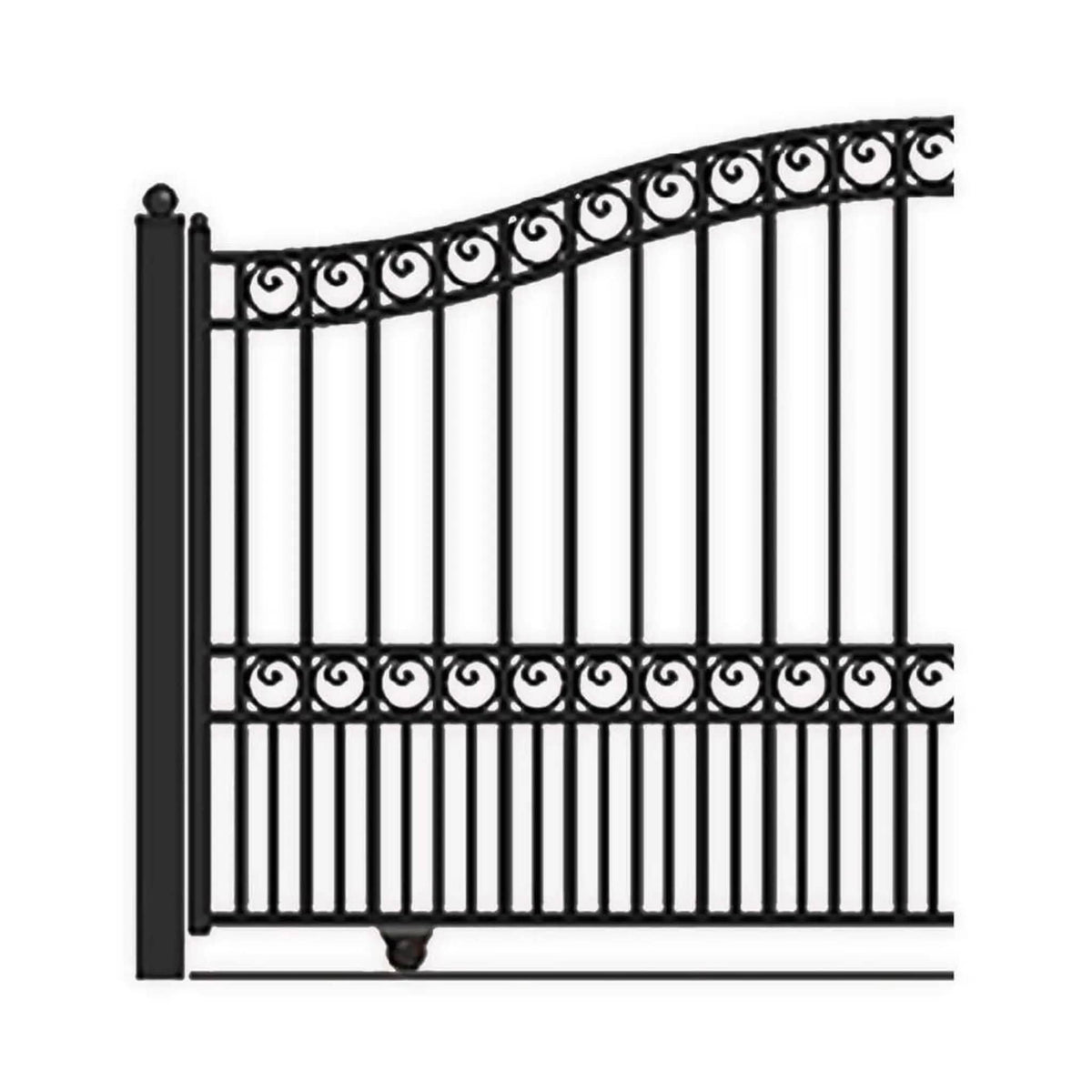 Heavy-Duty Paris-Style Premium Steel Sliding Driveway Gate | Steel | Home Use | Home