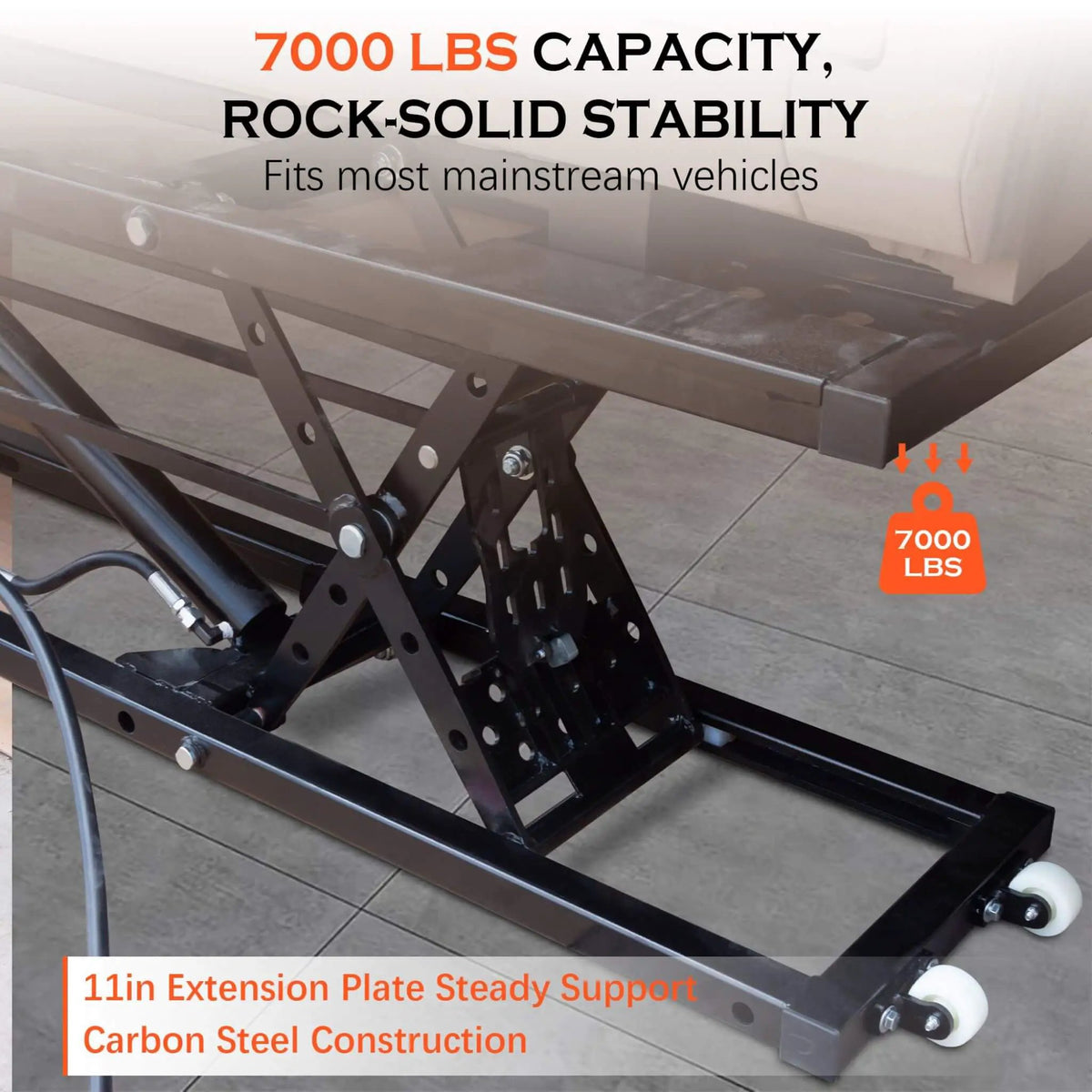 Portable Car Lift Jack | 7000 Lb Capacity | Locking Levels | Foldable Design