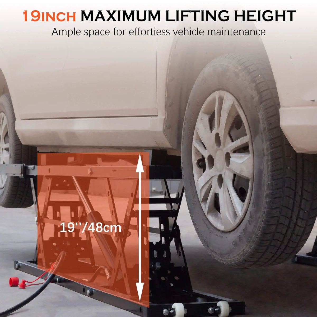 Portable Car Lift Jack | 7000 Lb Capacity | Locking Levels | Foldable Design