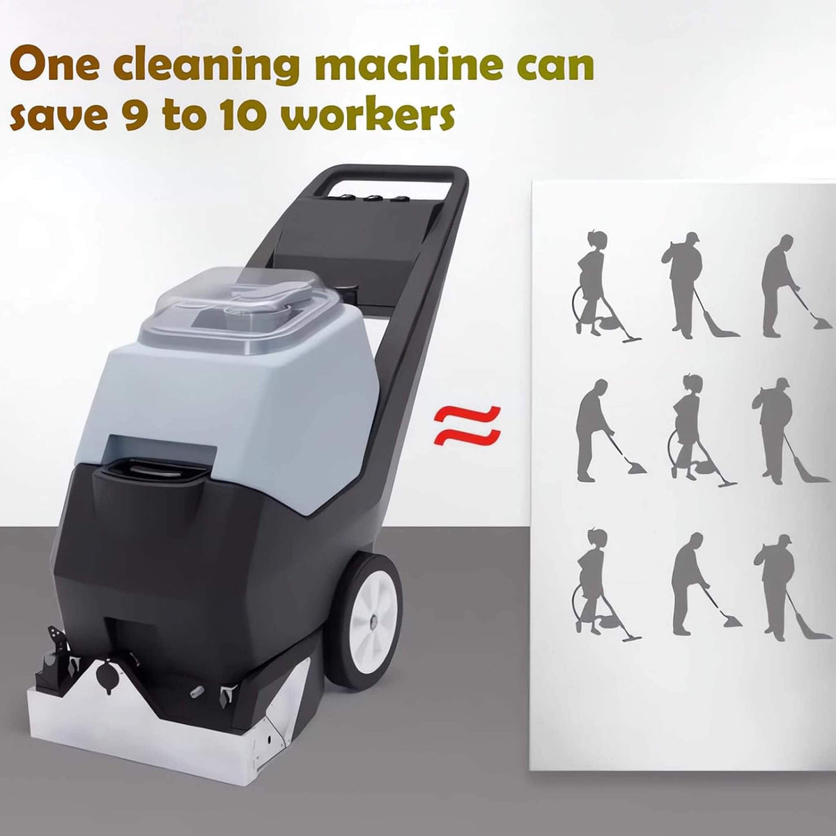 Heavy-Duty Portable Commercial 3-In-1 Wet Dry Carpet Cleaner | 3 Inch | Commercial Slush Machine | Home