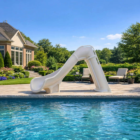Heavy-Duty Commercial Reinforced Leak-Proof Waterslide With Handrails | Water Park & Slide | Home Use | Home
