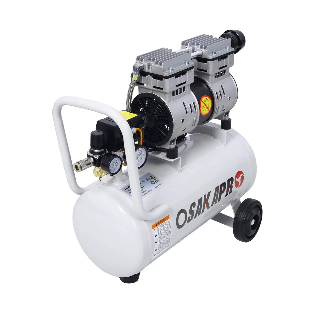 Portable Oil-Free Air Compressor | 1.5HP Or 2.5HP | Silent 70 dB Operation | Wheels And Auto Drain