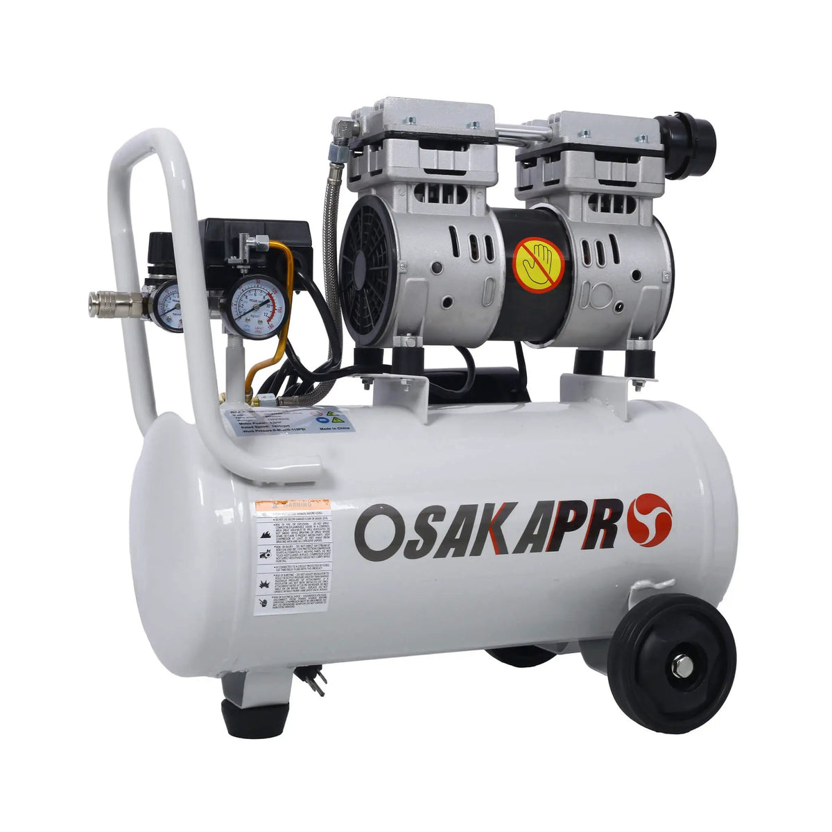 Portable Oil-Free Air Compressor | 1.5HP Or 2.5HP | Silent 70 dB Operation | Wheels And Auto Drain
