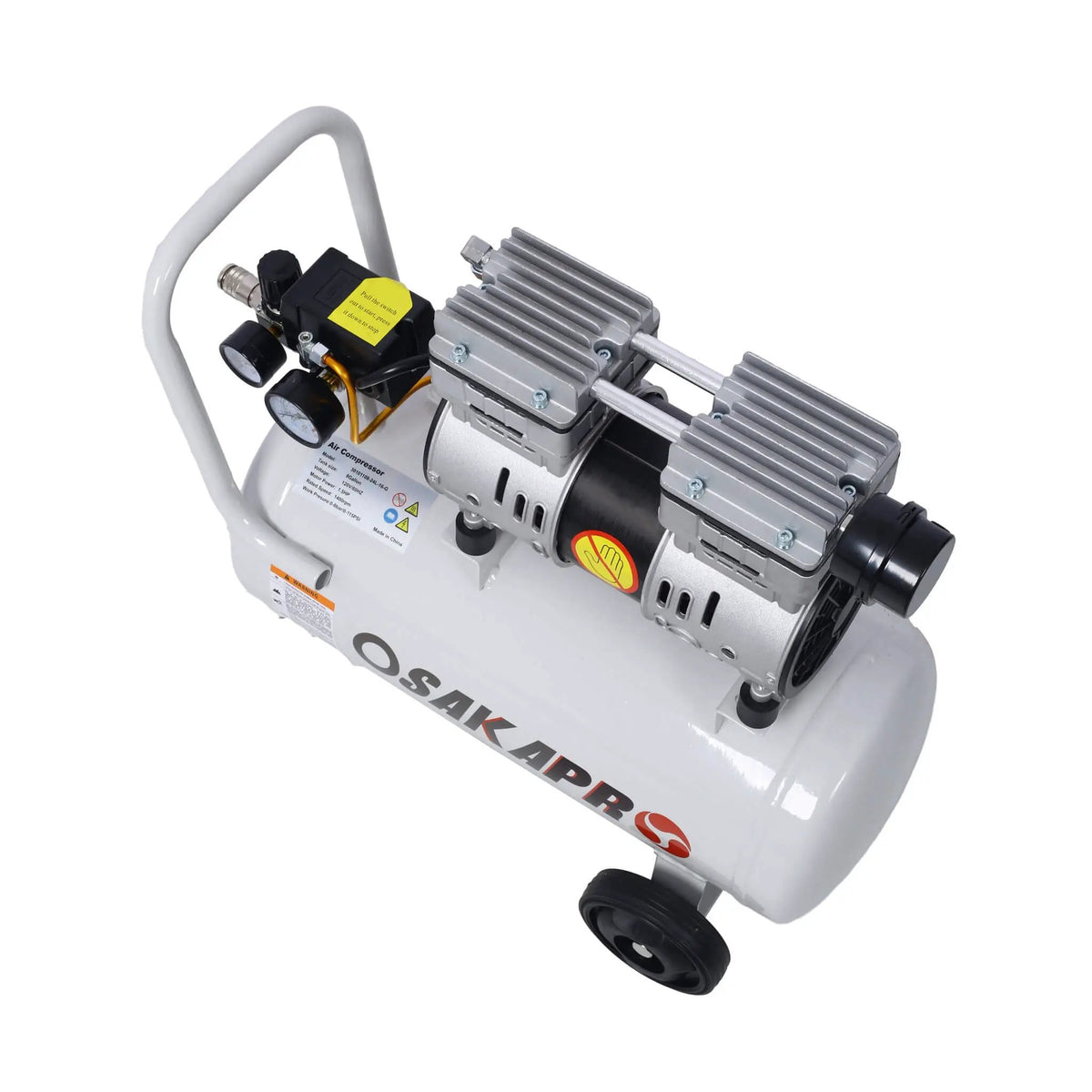 Portable Oil-Free Air Compressor | 1.5HP Or 2.5HP | Silent 70 dB Operation | Wheels And Auto Drain
