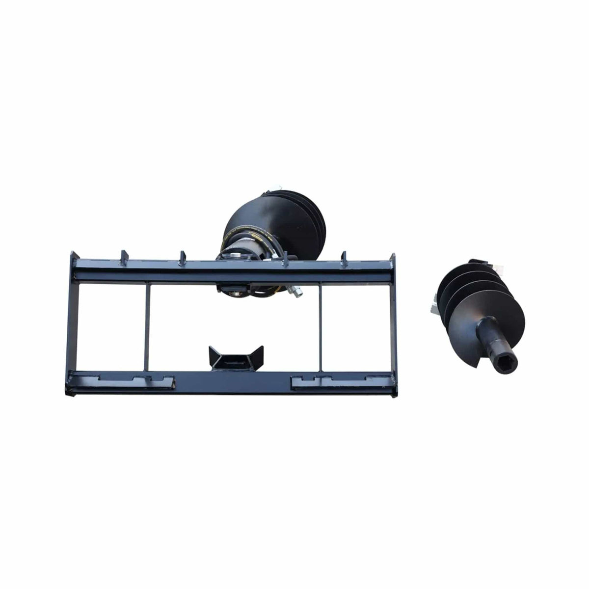 Heavy-Duty Skid Steer Auger Drive Attachment With 12-Inch Post Hole Bit | 12 Inch | Skid Steer Attachment | Home