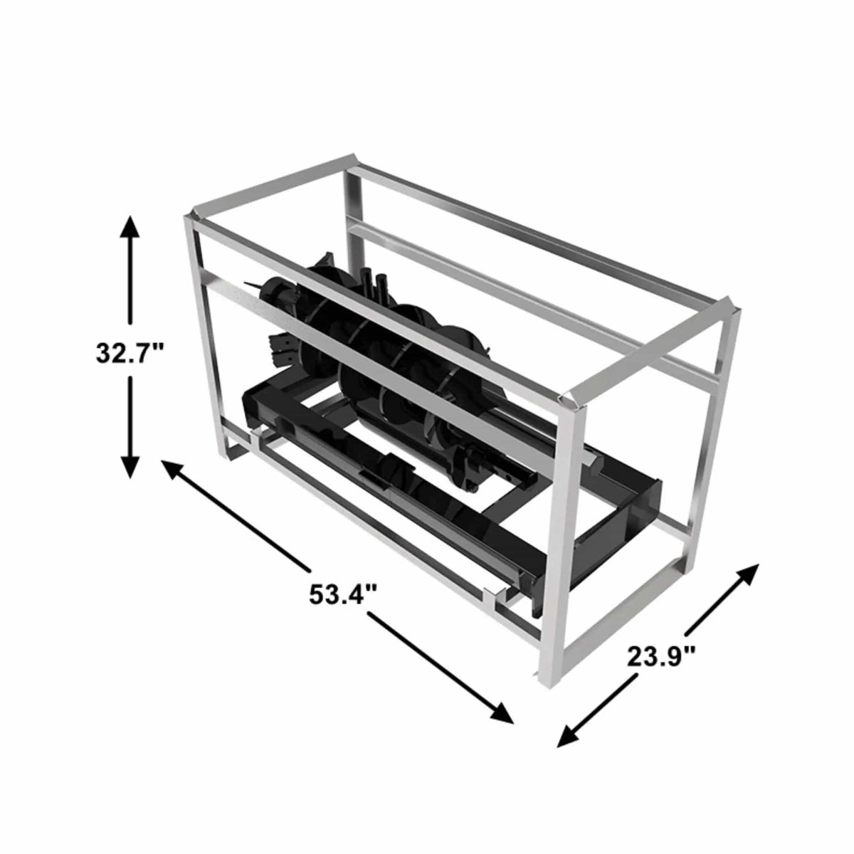 Heavy-Duty Skid Steer Auger Drive Attachment With 12-Inch Post Hole Bit | 12 Inch | Skid Steer Attachment | Home