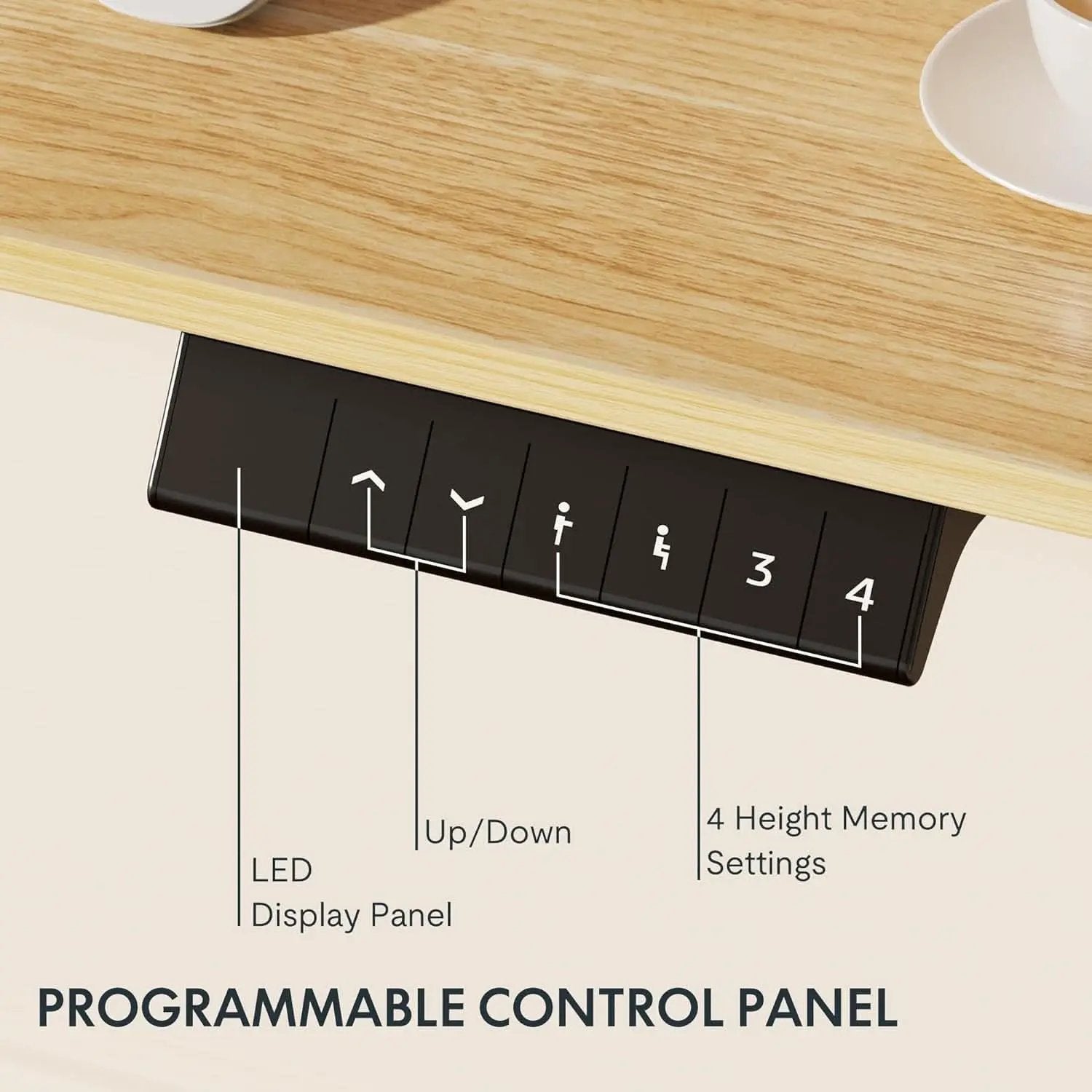 Height Adjustable Electric Sit Stand Desk for Home from PriceLows™