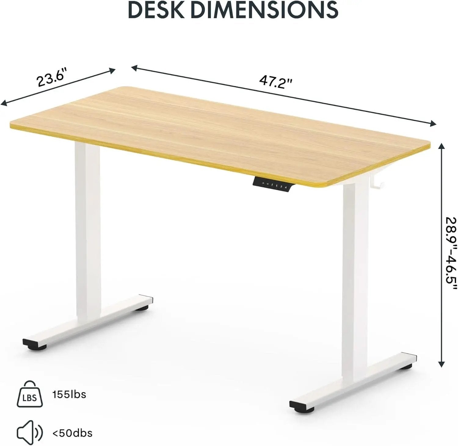Height Adjustable Electric Sit Stand Desk for Home from PriceLows™
