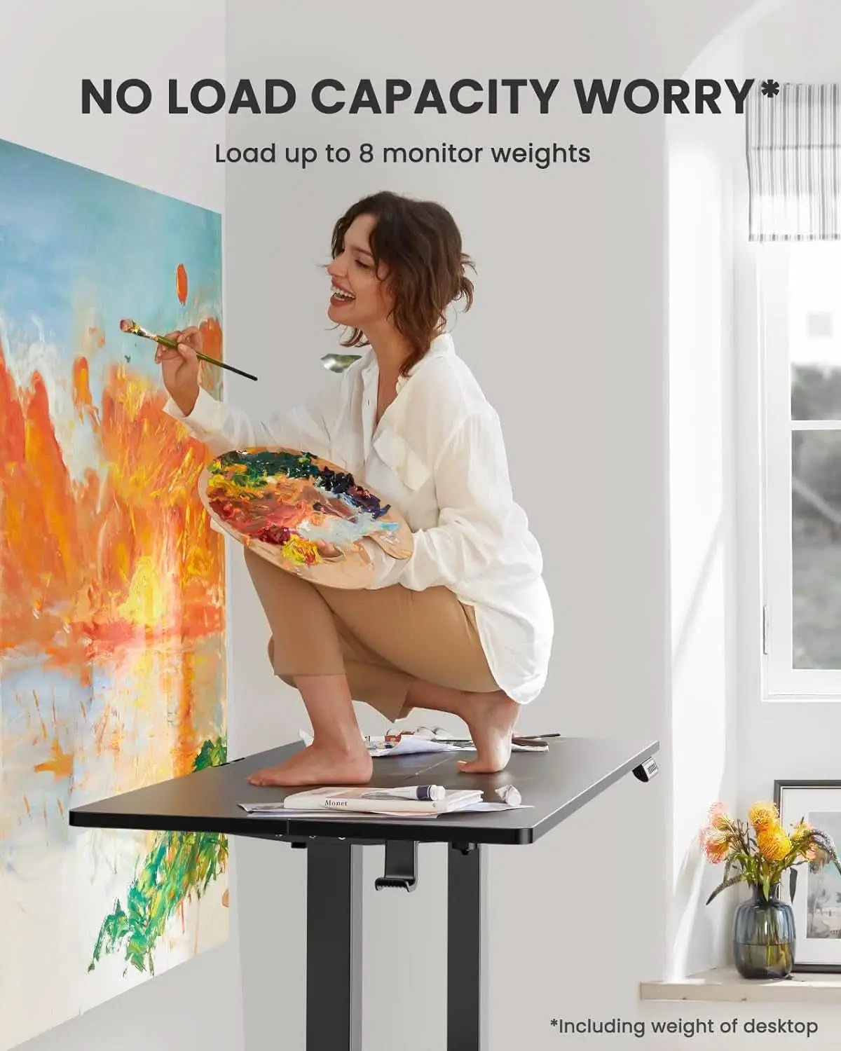 Height Adjustable Electric Standing Desk 48 X 24 Inches from PriceLows™