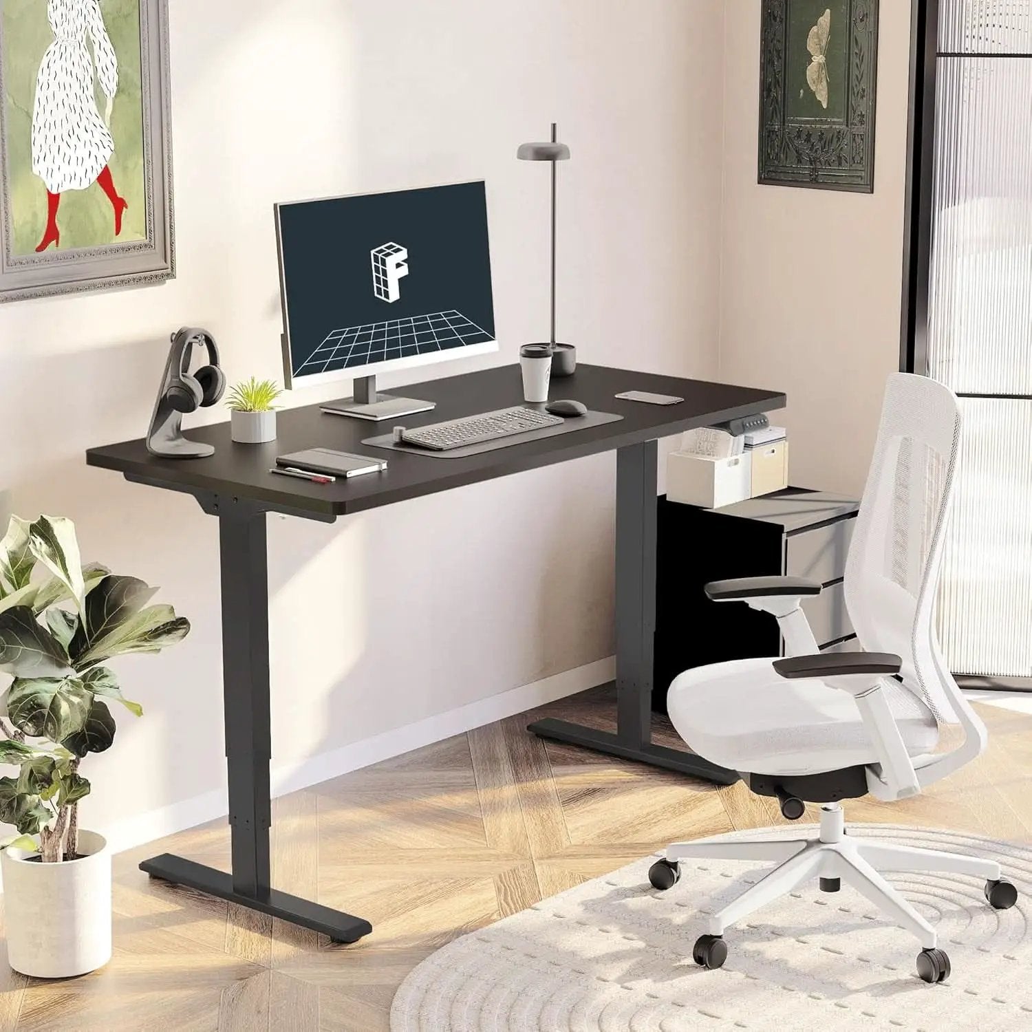 Height Adjustable Electric Standing Desk with Ergonomic Workspace from PriceLows™